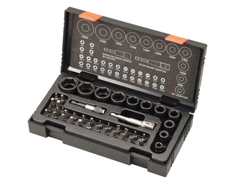 HiKOKI HIK752500 Metric 1/2in Drive Impact Socket & Bit Set, 41  Piece