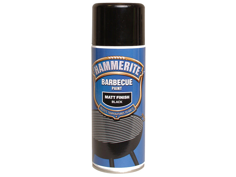 Hammerite HMMBBQBLAERO BBQ Paint Aerosol Black Matt 400ml