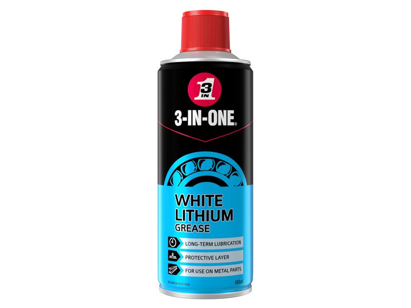 3-IN-ONE® HOW44016 3-IN-ONE White Lithium Spray Grease 400ml