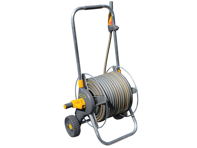 Hozelock HOZ2436 2436 60m Metal Pro Hose Cart & 30m of 12.5mm Hose