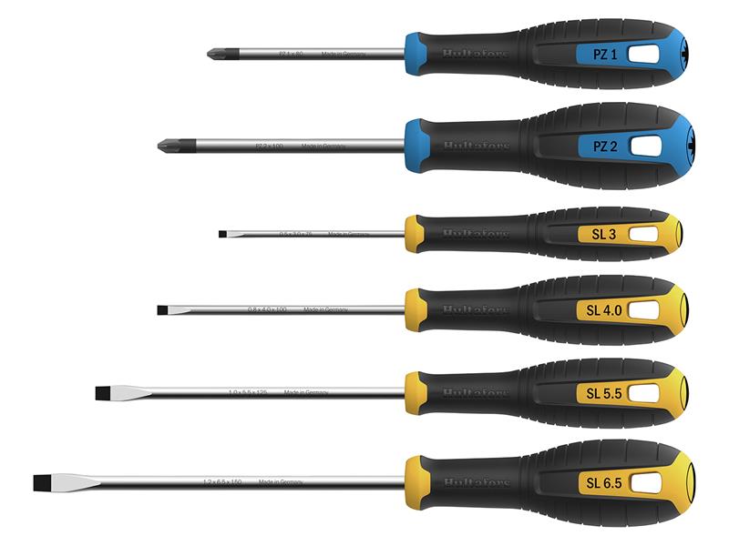 Hultafors HUL444415 Pozidriv & Slotted Screwdriver Set, 6 Piece