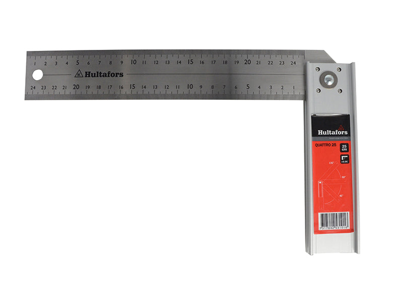 Hultafors HULQUATTRO25 Quattro Adjustable Try Square 250mm (10in)