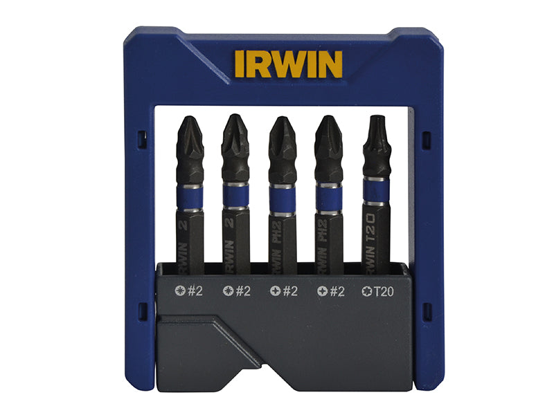 IRWIN® IRW1923433 Phillips/Pozi/TORX Impact Screwdriver Pocket Bit Set, 5 Piece