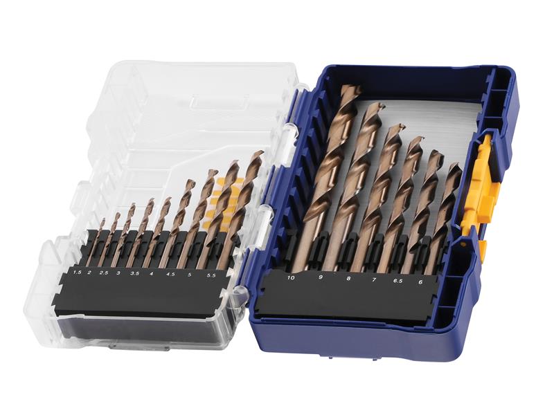 IRWIN® IRWIW3036501 HSS Cobalt Drill Bit Set, 15 Piece
