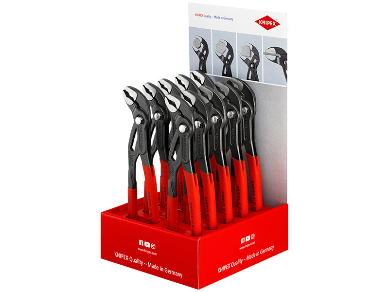Knipex KPX001801V11 Cobra® Water Pump Pliers (Counter Display of 10 x KPX8701250)