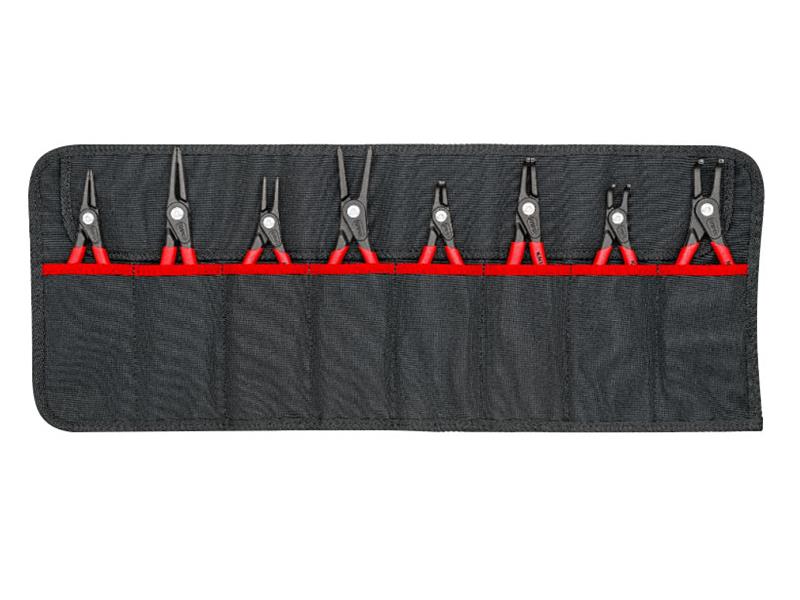 Knipex KPX001958V02 Tool Roll Circlip Plier Set, 8 Piece