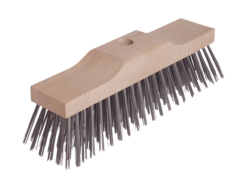 Lessmann LES146201 Raised Wooden Stock Broom Head, Steel Wire
