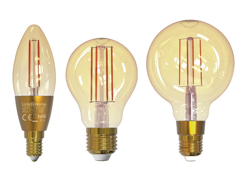 Link2Home LTHFE145W Wi-Fi LED Filament Dimmable Bulbs