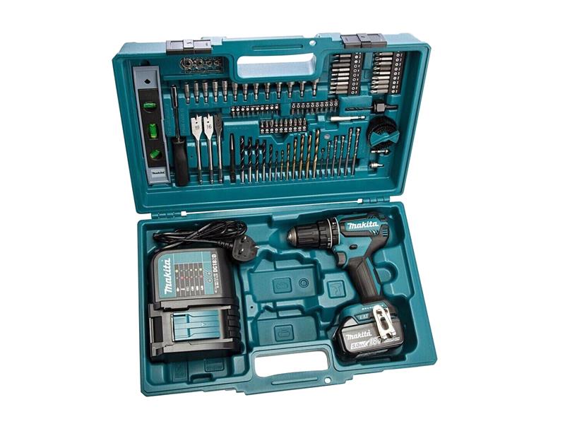 Makita MAKDHP485STX DHP485STX5 Brushless Combi Drill 18V 1 x 5.0Ah Li-ion + 101 Piece Bit Set