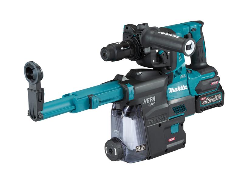 Makita MAKHR004GD22 HR004GD202 40Vmax Rotary Hammer BL + Extractor 40V 2 x 2.5Ah Li-ion