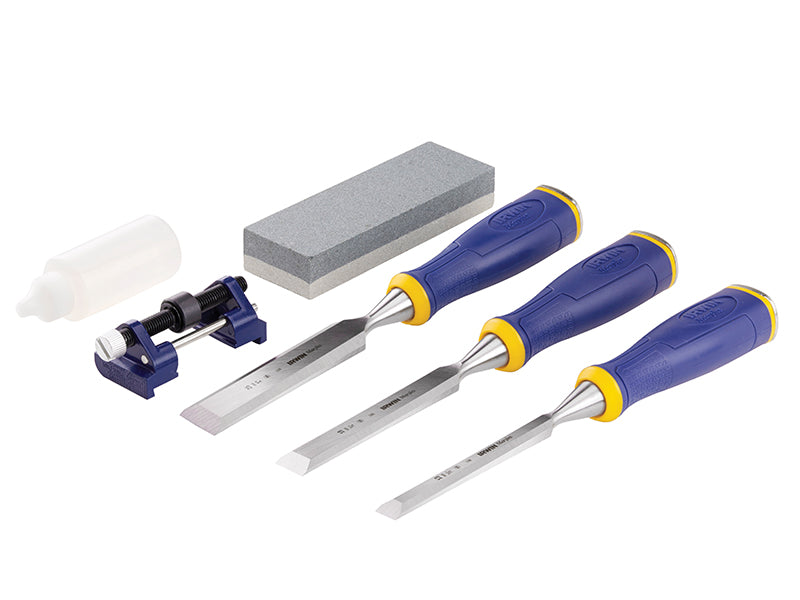 IRWIN® Marples® MARS500S3SS MS500 ProTouch™ All-Purpose Chisel Set, 3 Piece + Sharpening Kit