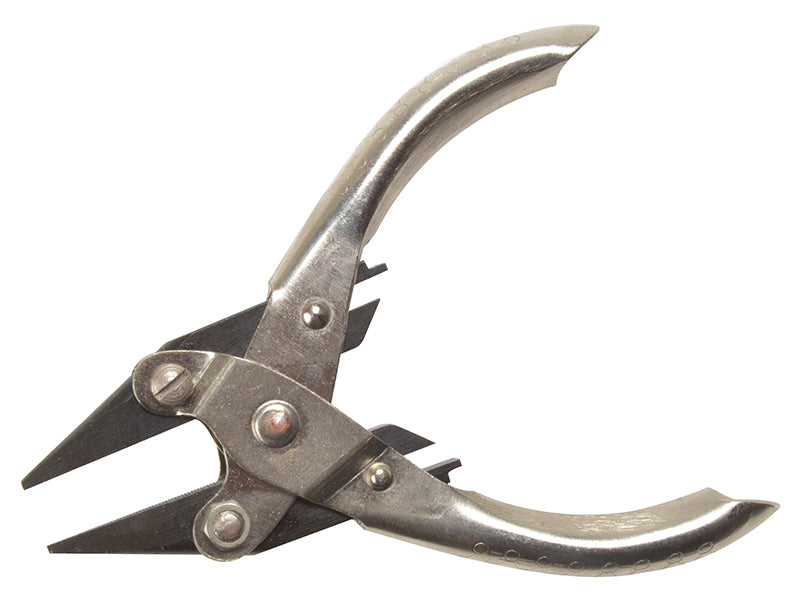 Maun MAU4330125 Snipe Nose Parallel Pliers, Serrated Jaws 125mm