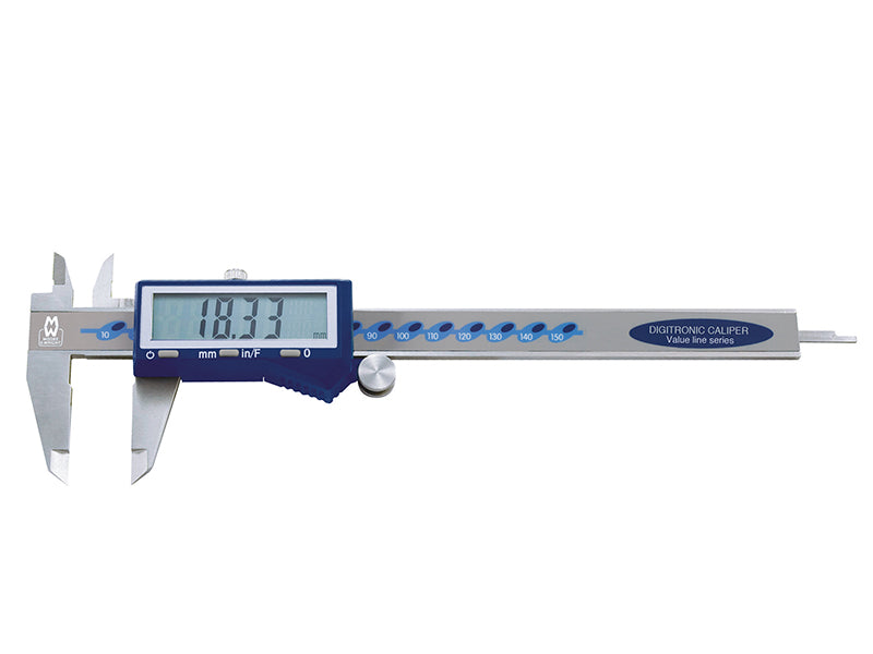 Moore & Wright MAW11015DFC Digital Caliper with Fractions 150mm (6in)