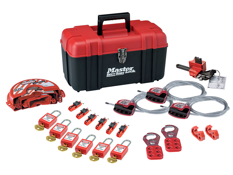 Master Lock MLKS1117VKA Valve & Electrical Lockout Toolbox Kit 23-Piece