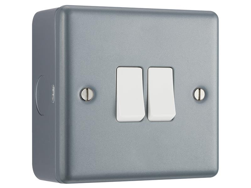 Masterplug MSTMC512 Metal Clad Light Switch