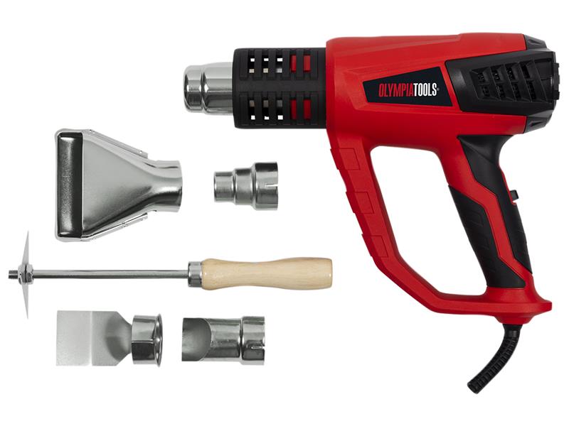 Olympia Power Tools OLPHG2000 Heat Gun with 5 Accessories 2000W 240V