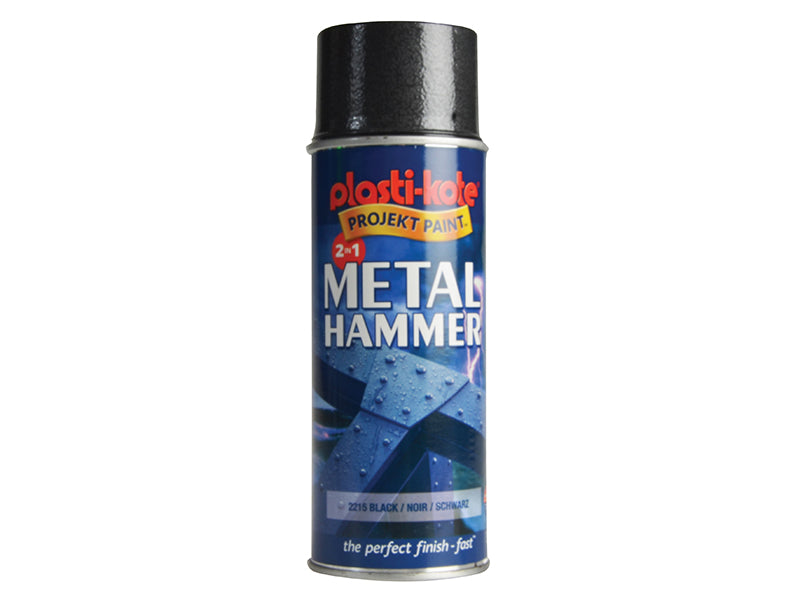 PlastiKote PKT2215 Metal Paint Hammer Spray Black 400ml