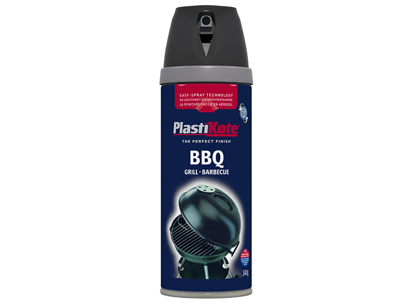 PlastiKote PKT26020 Twist & Spray BBQ Paint Black 400ml