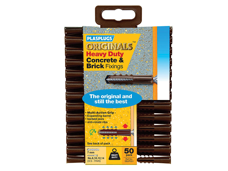 Plasplugs PLABJP700 Heavy-Duty Concrete & Brick Fixings