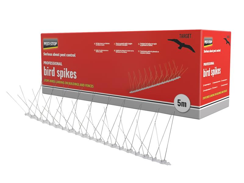 Pest-Stop (Pelsis Group) PRCPSPBS10 Professional Bird Spikes 50cm Metal Strips (Pack 10)