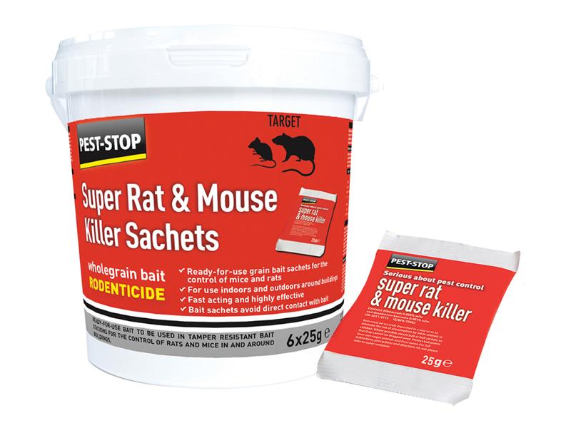 Pest-Stop (Pelsis Group) PRCPSSA05 Super Rat & Mouse Killer Sachets