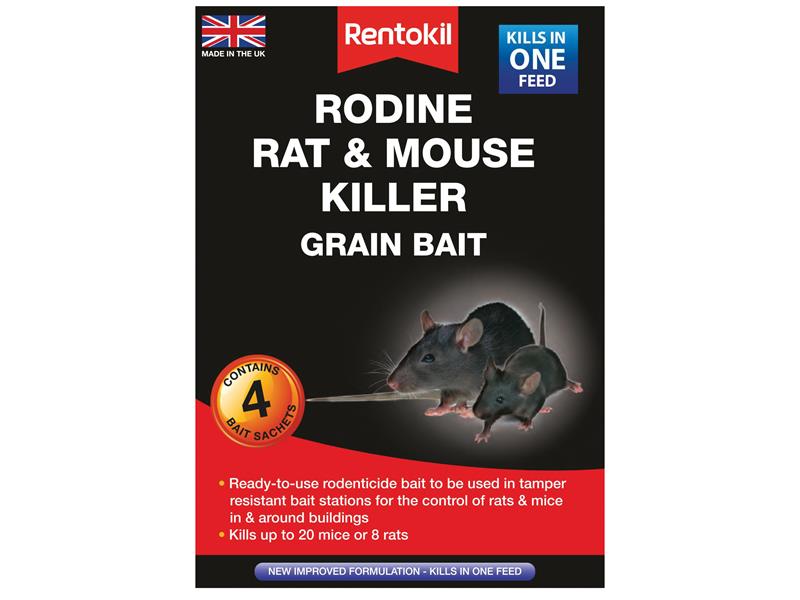 Rentokil RKLPSMR11 Rodine Rat & Mouse Killer Grain Bait
