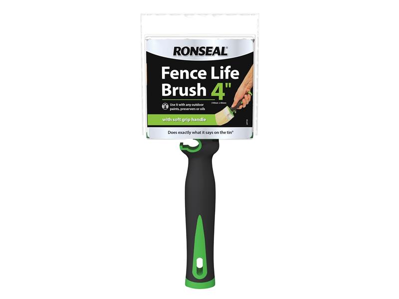 Ronseal RSLFLBRUSH Soft Grip Fence Life Brush 100 x 40mm