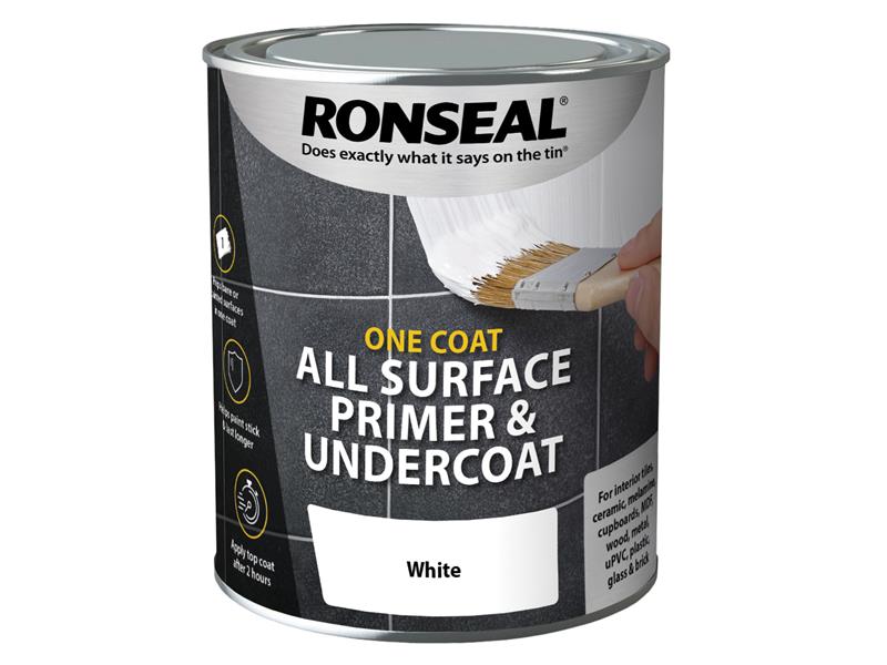 Ronseal RSLOCAPP750 One Coat All Surface Primer & Undercoat Interior White 750ml