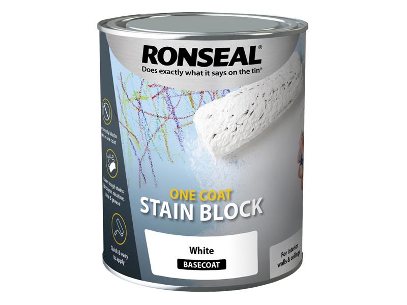 Ronseal RSLOCSBW750 One Coat Stain Block White