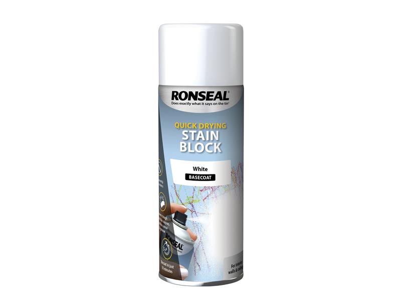 Ronseal RSLSBW400AER Quick Drying Stain Block Aerosol White 400ml