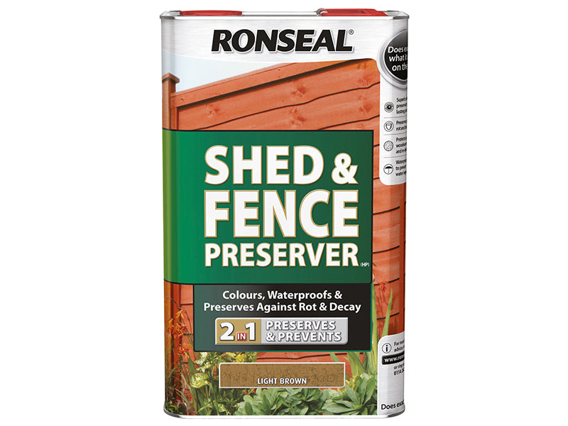 Ronseal RSLSFAB5L Shed & Fence Preserver