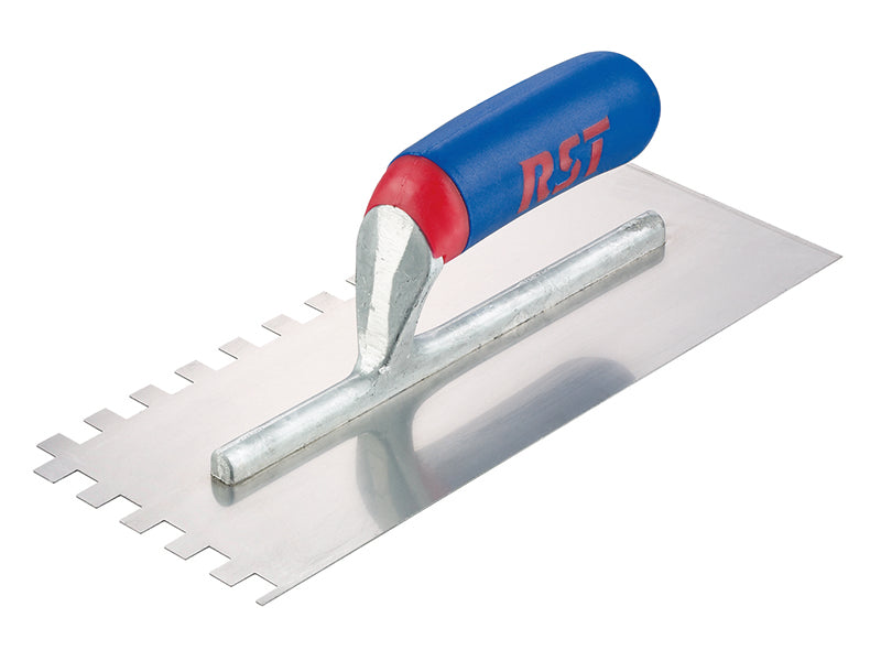 R.S.T. RST6260ST Notched Trowel Square 10mm² Soft Touch Handle 11 x 4.1/2in