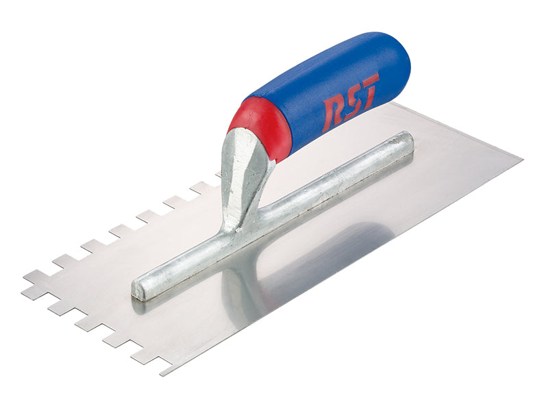R.S.T. RST8002ST Notched Trowel Square 6mm² Soft Touch Handle 11 x 4.1/2in