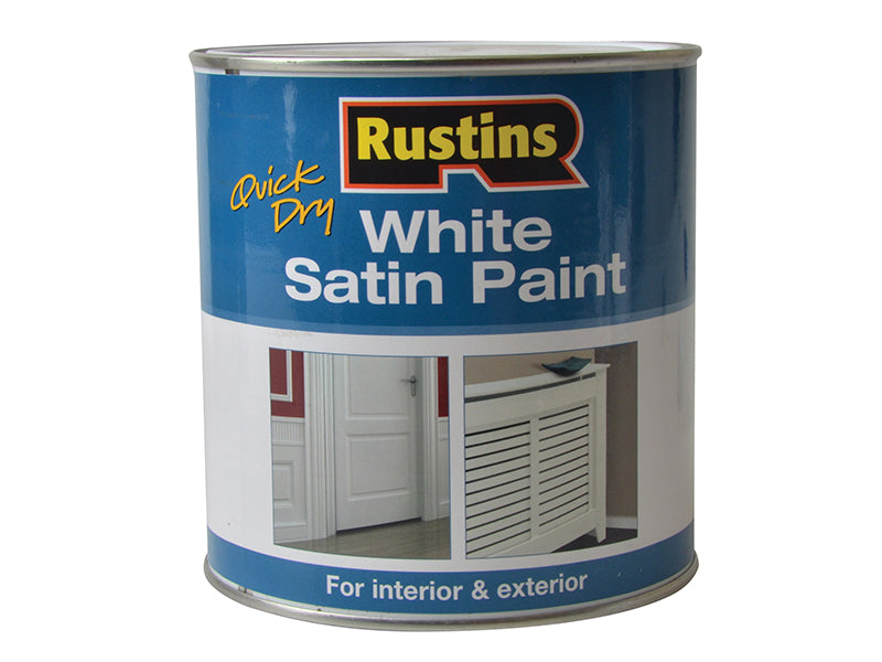 Rustins RUSWG250 Quick Dry White Satin Paint