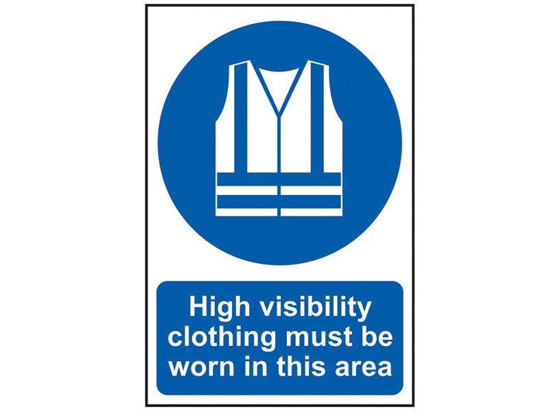 Scan SCA0022 High Visibility Jackets Must Be Worn In This Area - PVC Sign 200 x 300mm