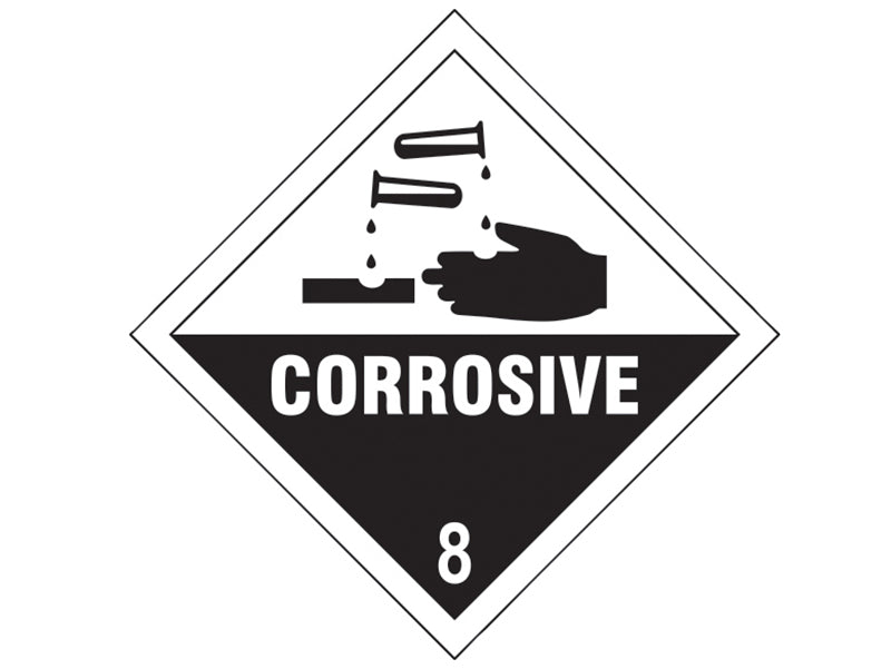 Scan SCA13751 Corrosive 8 - Self Adhesive Vinyl Sign 100 x 100mm