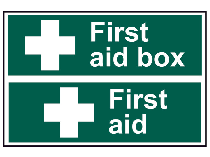 Scan SCA1553 First Aid Box / First Aid - PVC Signs 300 x 100mm