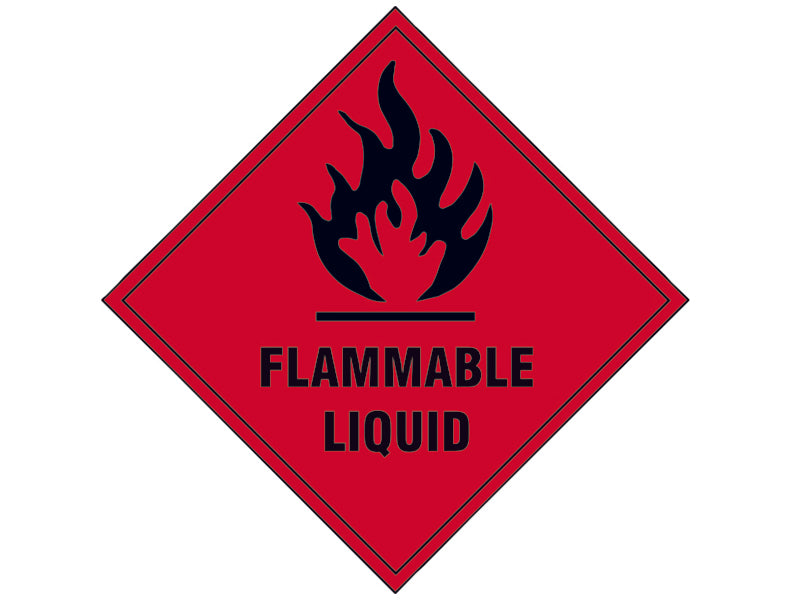 Scan SCA1850S Flammable Liquid - Self Adhesive Vinyl Sign 100 x 100mm