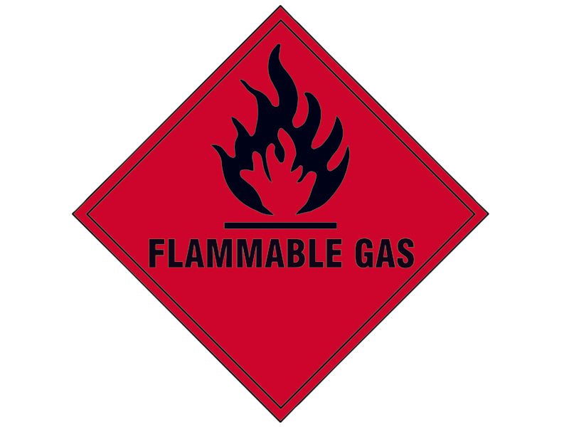 Scan SCA1852S Flammable Gas - Self Adhesive Vinyl Sign 100 x 100mm