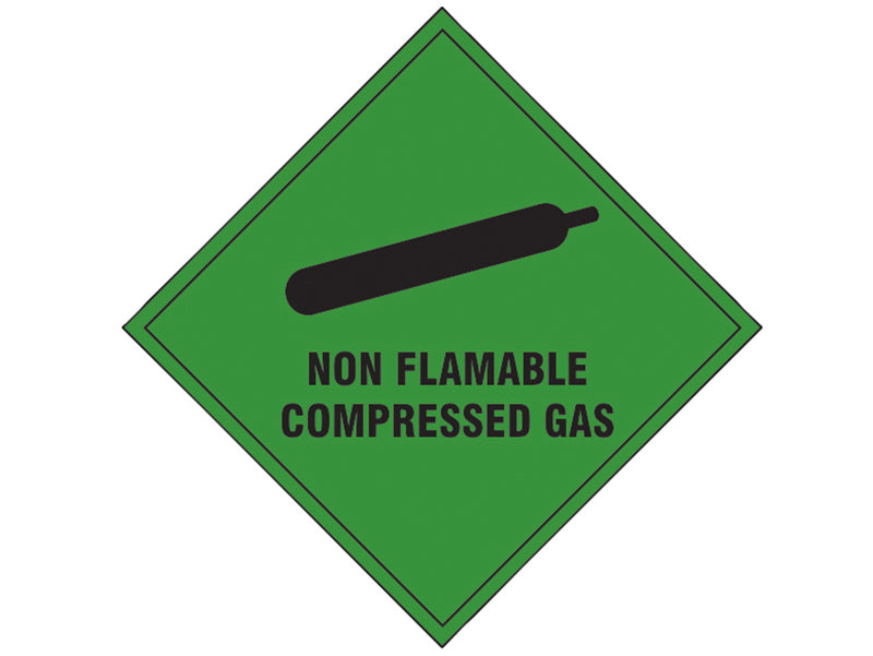 Scan SCA1870S Non Flammable Compressed Gas - Self Adhesive Vinyl Sign 100 x 100mm