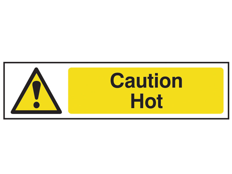Scan SCA5115 Caution Hot - PVC Sign 200 x 50mm