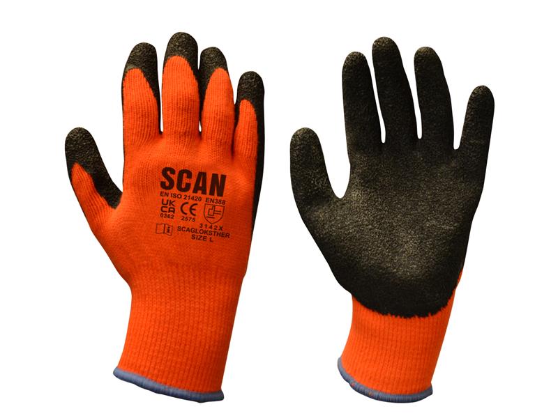 Scan SCAGLOKSTH5M Thermal Latex Coated Gloves