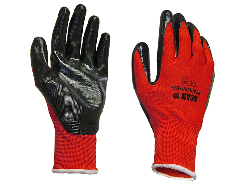 Scan SCAGLONITBXL Nitrile Coated Knitted Gloves