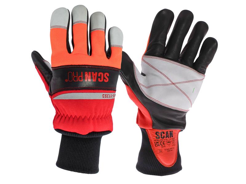 Class 1 Dual Hand Chainsaw Leather Gloves