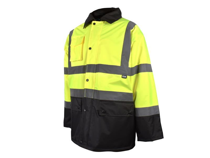 Scan SCAHVMJMYB Hi-Vis Yellow/Black Motorway Jacket