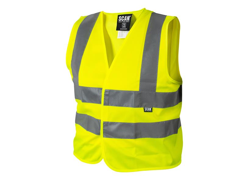 Scan SCAHVWC6 Children's Hi-Vis Yellow Waistcoat