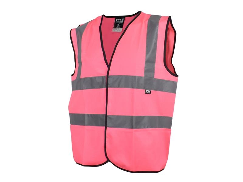 Scan SCAHVWMP Hi-Vis Waistcoat Pink
