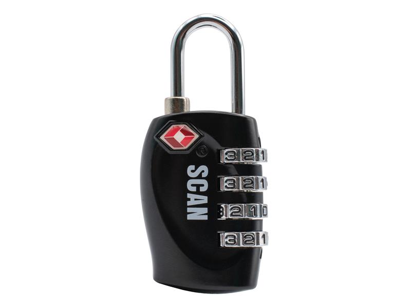 Scan SCAPLTSA31 Zinc Combination Padlock TSA Approved