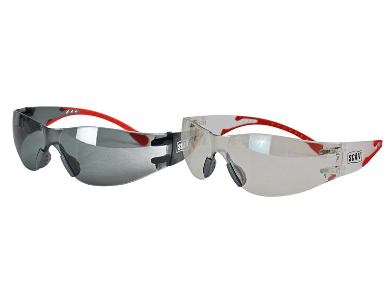 Scan SCAPPEFSTWIN Flexi Spec Safety Glasses Twin Pack