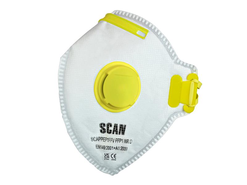 Scan SCAPPEP1FFV Fold Flat Valved Disposable Masks FFP1